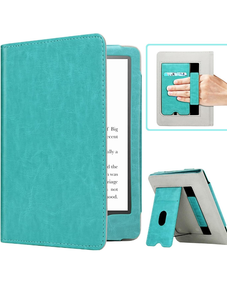 lot 30064 image: RSAquar Case for 6.8 Kindle Paperwhite (11th Generation-2021) and Kindle Paperwhite Signature Edition, Slim PU Leather Cover with Auto Sleep Wake, Hand Strap, Card Slot and Foldable Stand, Sky Blue