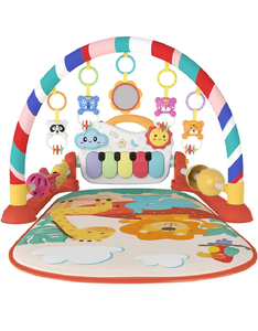 lot 30073 image: Eners Baby Gyms Play Mats Musical Activity Center Baby Piano Gym Mat Tummy Time Padded Mat for Newborn Toddler Infants(Red)