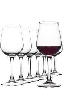lot 30153 image: Fully Tempered Wine Glasses, Shock Resistant Wine Glass Set for Red or White Wine, Dishwasher Safe Stem Glasses for Restaurants, Bars, Home (Set of 8, 15.5 oz)