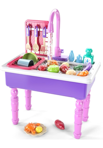 lot 30177 image: Play Kitchen Sink Toys , Electric Dishwasher Playing Toy with Running Water, Play Food & Tableware Accessories, Kitchen Set Toys, Role Play Sink Set for Toddlers Kids Boys Girls