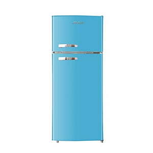 lot 842 image: RCA RFR786-BLUE 2 Door Apartment Size Refrigerator with Freezer 7.5 cu. ft Retro Blue - Retail $460.11