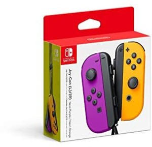 lot 30142 image: Joy-Con (LR) Wireless Controllers for Nintendo Switch - Neon PurpleNeon Orange&nbsp