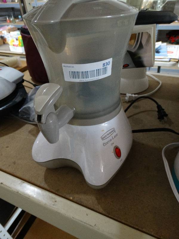 lot 830 image: Back to basic cocoa latte machine.