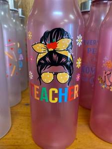 lot 2127 image: Wide mouth teacher water bottle- great for gifts - New
