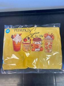 lot 2134 image: Pumpkin Spice for life T-shirt Size Medium