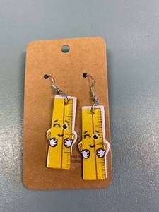 lot 2183 image: Ruler teacher earrings- ready to gift