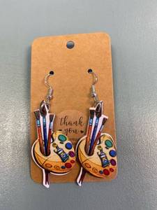 lot 2184 image: Art palette earring set