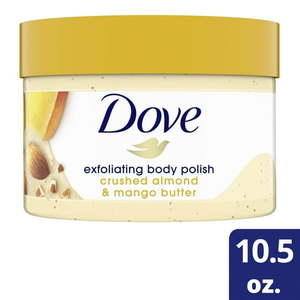 lot 2188 image: Dove Exfoliating Body Polish Crushed Almond and Mango Butter Body Scrub 10.5 oz