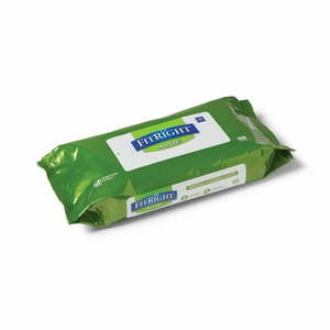 lot 2212 image: FitRight Aloe Personal Cleansing Wipes Adult Large Incontinence Wipes 8 x10 Wipe 68 Wipes per Pack 2 packs