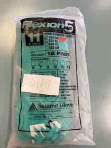 lot 2216 image: Flexion advanced, ergonomic, finger technology nitrile examination gloves, 12 pairs size 7