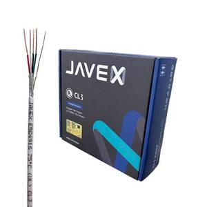 lot 60553 image: JAVEX 224 UL13 CL3R Wire (100 FT), 22-Gauge AWG 100% Shielded, Oxygen-Free Copper HighFlex Copper Strands for Security, Control and Alarm System Installation, White