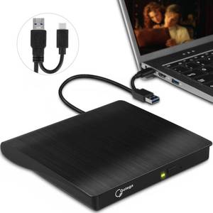 lot 60903 image: External DVD Drive USB 3.0 TYPE C USB C Portable CDDVD -RW Disk Drive External CD Drive DVD Player for Laptop CDDVD ROM Burner Reader Compatible with Laptop Desktop PC Windows Linux OS Apple Mac