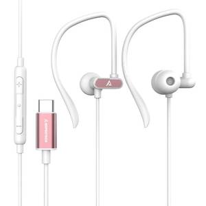 lot 60914 image: USB C Headphones with Microphone Wired USB C Earphones for Sports and Running Type C Earbuds Hooks Volume Control, Compatible with iPhone 1615, Samsung, Google and Other Type C Phone, Rose Gold
