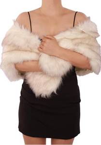 lot 60933 image: Octwine Faux Fur Shawls Wraps Wedding Bridal Fur Scarfs Warm Fur Stoles Cover Up Fashion Winter Shawls for Women