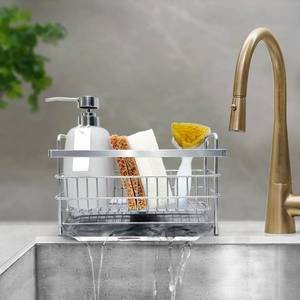 lot 60950 image: Soon Neat Kitchen Sink Caddy - Kitchen Sink Organizer - Quick Draining, Stainless Steel Tray