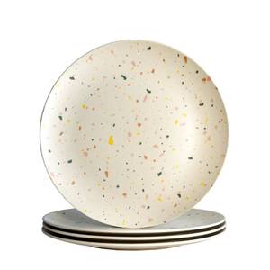 lot 60961 image: Nook Theory 4-Pack Bamboo Fiber Dinner Plates - Alternative for Plastic Plates, Toddler & Kids Plates, Dishwasher Safe, Food-Grade Bamboo Plates Reusable - Lightweight Dinner Plates (Celebration 8)