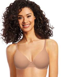 lot 60970 image: Bali One Smooth U Underwire Bra, Smoothing Shapewear Bra, Concealing Full-Coverage Bra with Front-to-Back Smoothing, Evening Blush, 34C