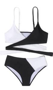 lot 60973 image: Sexy Wrap Cutout Tie Back Brazilian Bikini Sets Bathing Suit 2 Piece XL