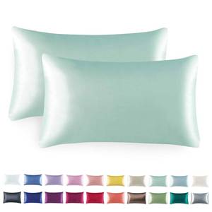 lot 60980 image: Tyfitb Satin Pillowcase for Hair and Skin, Mint Green Pillowcases Set of 2, Cooling Pillow Cases King Size(2036 Inches), Soft Luxury Satin Pillowcase with Envelope Closure