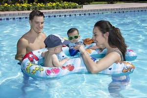 lot 61035 image: Poolmaster Mommy & US Swimming Pool Baby Rider, 2 Child, Multicolor