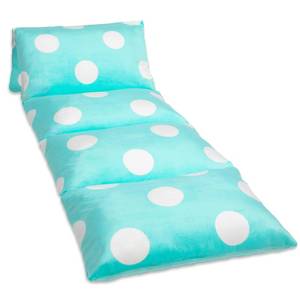 lot 61040 image: Butterfly Craze Floor Pillow Case, Mattress Bed Lounger Cover, Polka Aqua, Queen Size - Cozy Seating Solution for Kids & Adults, Recliner Cushion, Perfect for Reading, TV Time (Pillow Not Included)