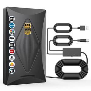 lot 61046 image: 2024 Release TV Antenna for Smart TV, 1000 Miles Long Range Digital TV Antenna Indoor Ourdoor with Amplifier Signal Booster - Support 360° Reception 4K 1080p HD VHF UHF for All SmartOld TVs