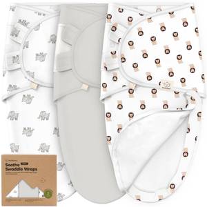 lot 61050 image: Baby Swaddle Sleep Sacks with Zipper - 3-Pack Newborn Swaddle Sack, Baby Swaddles Sleep Sack 0-3 Months, Wearable Blanket Baby, Baby Swaddle Blanket Wrap,Swaddle Sack,Easy Change Swaddle(The Wild 2)