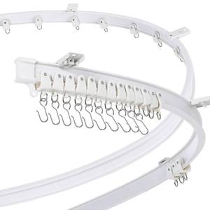 lot 61057 image: Curved Ceiling Curtain Track Bendable Mount for Curtain Rail Bunk Bed Bay Window Room Divider Flexible Straight (9.8 Feet 3 Meters, White)