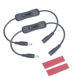 lot 61065 image: Litever Inline ONOff Switch for DC12VDC24V LED Strip Lights, Under Cabinet Lighting 5.5 x 2.1 mm DC Jack, Male to Female, Plug-in, 2 Pack LL-ONOFF-2
