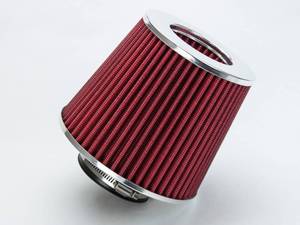 lot 61085 image: RED 2.5 63.5 mm Inlet Cold Air Intake Cone Replacement Quality Performance Washable Clamp-On Dry Air Filter