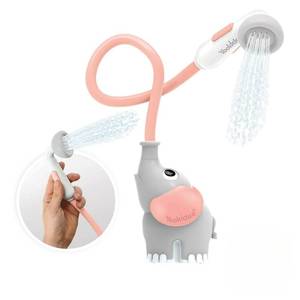 lot 61090 image: Yookidoo Baby Bath Shower Head - Elephant Bath Toy and Trunk Spout Rinser - for Newborn Babies in Tub Or Sink (Pink)