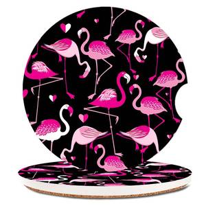 lot 61092 image: Pink Flamingo Animal Absorbent Cup Holders Car Coasters,Ceramic Stone Drinks Coaster Set for Women Man 2.56(2 Pack)