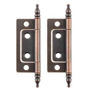 lot 61096 image: Antique Copper Non-Mortise Butt Hinge  Pack of 2  Cabinet Door Hinges  Furniture Hardware  UA-256-AC