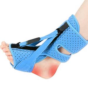 lot 61107 image: ANSUSIC Plantar Fasciitis Night Splint-Upgrade 3 Adjustable Planters Facetious Relief Brace,Plantar Fasciitis Relief Women Men Straps(Blue-1L
