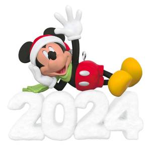 lot 61121 image: Hallmark Keepsake Christmas Ornament 2024, Disney Mickey Mouse A Year of Disney Magic 2024, Gifts for Disney Fans