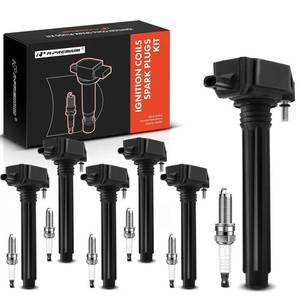 lot 61124 image: A-Premium Set of 6 (Black) Ignition Coil Pack and Iridium Spark Plugs Compatible with Jeep Grand Cherokee 2011-2015, Wrangler 2012-2017 & Dodge Grand Caravan 2011-2020, V6 3.6L
