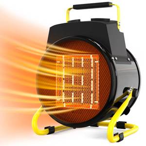 lot 3469 image: Tectake Outdoor Heaters for Patio, 1500W Portable Greenhouse Heater with 2S Fast Heating & Overheat Protection, Electric Space Heater for Patio, Greenhouse, Garage, Office, Bedroom, Outdoor Indoor Use
