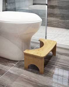 lot 3485 image: Bamboo Toilet Stool for Adults, 6.5 Poop Stool, Bathroom Toilet Potty Stool with Non-Slip Mat for Adults Children, Original Simple Design Healthy Portable Adult Toilet Poop Stool.(Wood) Healthy Gifts