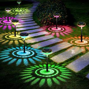 lot 3499 image: Nupostai Bright Solar Pathway Lights 8 Pack,Color ChangingWarm White LED Path Lights Outdoor,IP67 Waterproof, Solar Powered Garden Lights for Walkway Yard Backyard Lawn Landscape Decorative