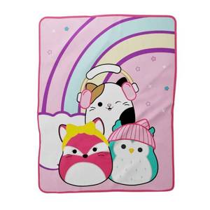 lot 3520 image: Squishmallows Kids Bedding Super Soft Micro Raschel Throw, 46 in x 60 in, By Franco, Prints May Vary As On Cloud Nine PatternDo Not Disturb Pattern