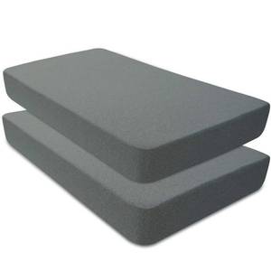 lot 3522 image: BlueSnail Waterproof Crib Fitted Sheets, Crib Mattress Protector for Standard Crib and Toddler Mattresses(2 Pack,Heather Gray)