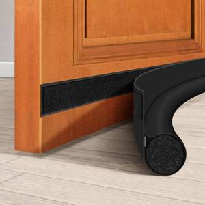 lot 3526 image: HomeProtect Door Draft Stopper 36 Inch Adjustable Door Draft Blocker Door Guard Reduce Cold Air, Light, Odor, Soundproof Door Sweep for Bottom of Door Fit for InteriorExterior Doors, Black