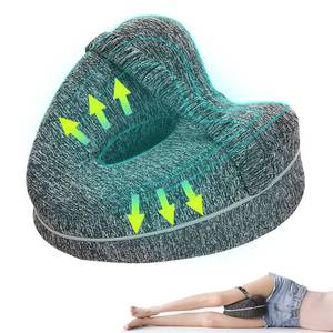 lot 3533 image: Leg & Knee Foam Support Pillow, Hollow Bandage Leg Pillow for Soothing Pain Relief for Sciatica, Back, HIPS, Knees, Love Memory Pillow with Washable Comfortable Cover