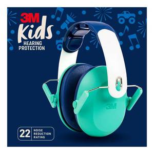 lot 5474 image: 3M Kids Hearing Protection, Kids Ear Protection with Adjustable Headband, 22dB Noise Reduction Rating, Green