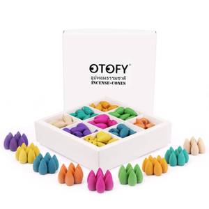 lot 7458 image: OTOFY Backflow Incense Cones 180 Pcs of 100% Natural Handwork Scents Waterfall Incense Rose Tulip Jasmine Lavender Rose for Backflow Incense Burner Holder Natural  Meditation & Yoga Gift Pure White