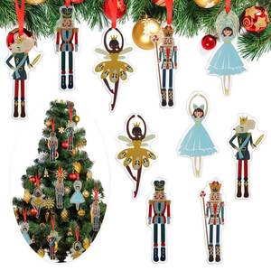 lot 7460 image: Weysat Christmas Nutcracker Decoration Set Nutcracker Ornaments for Tree Mini Princess Ballet Mouse King Soldier Figures for Xmas Tree Outdoor Party (Acrylic Vivid Style, 20 Pieces)