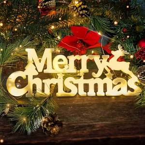 lot 7463 image: Tolobeve Merry Christmas Sign,11 Merry Christmas Lighted Sign for Christmas Decorations, Christmas Tree Wreath Decorations Accessories Hanging Ornaments, Christmas Decor Lights for Home