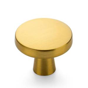 lot 7464 image: Ravinte 10 Pack Drawer Pulls 1-14 Inch Kitchen Cabinet Knobs Solid Brushed Brass Round Dresser Drawer Knobs Gold Dresser Knobs Drawer Knobs Simple Cabinet Hardware for Cupboard Drawer Pulls