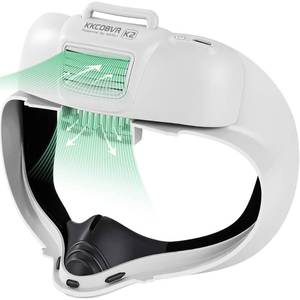 lot 7466 image: KKCOBVR K2 Face Cover with PU Leather Facial Interface Compatible with Meta Quest 2 Accessories Fan Cooler, Relieve Lens Fogging and Replace Fits with Oculus Quest 2 Elite Head Strap