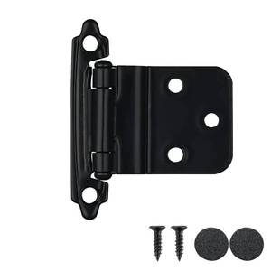 lot 7467 image: JQK 38 Inch Inset Cabinet Door Hinges Black, 20 Pack 10 Pairs Flush Face Mount Cupboard Self-Closing Kitchen Cabinet Hardware Hinges, CH201-BK-P20